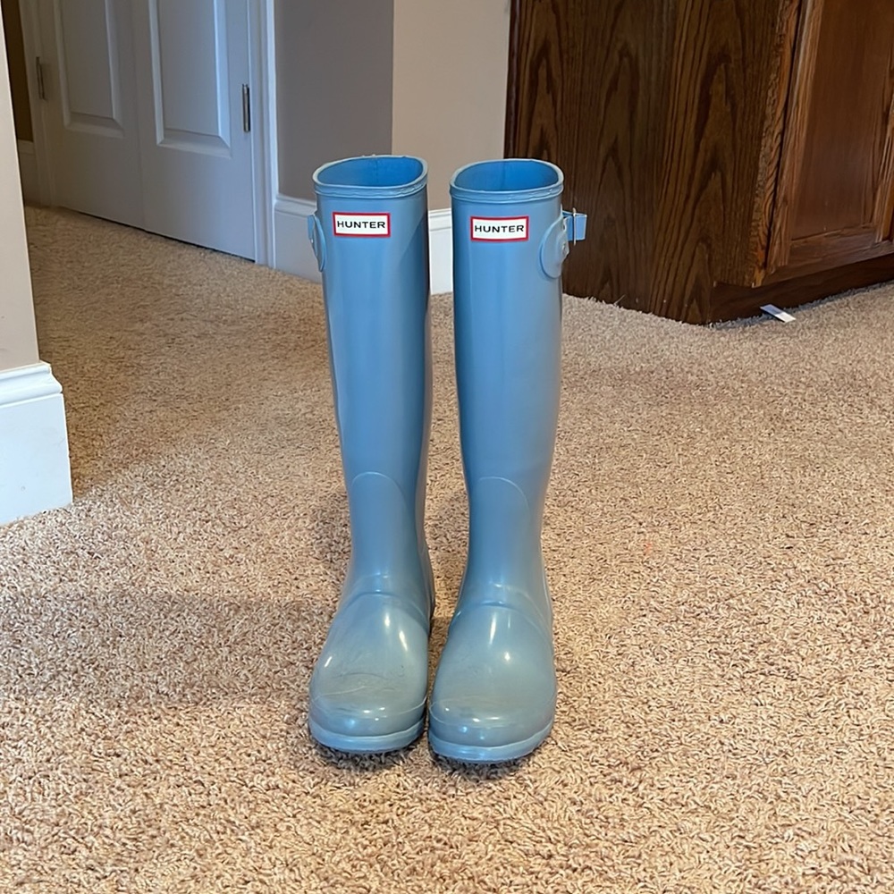 Original Tall Hunter Boots in Light Blue